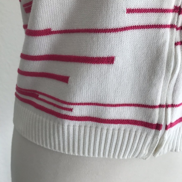 St. John Sport Full Zip Cardigan Sweater Size 2 Petites Santana Knit Hot Pink - Picture 5 of 14